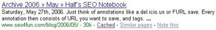 Google SERP description snippet before