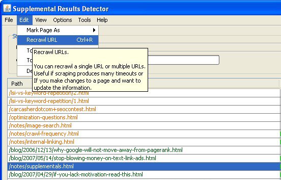 recrawl url feature